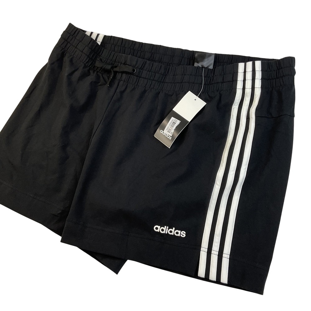 Adidas Shorts Women Sz XL Athletic Running Training Unlined Black 4'' NWT